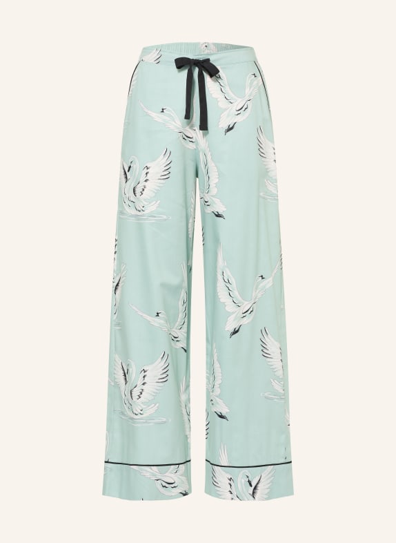 cyberjammies Pantaloni de dormit MENTĂ / ALB / NEGRU