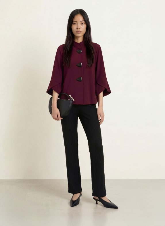 Joseph Ribkoff Jersey jasje met 3/4 mouwen DONKERROOD