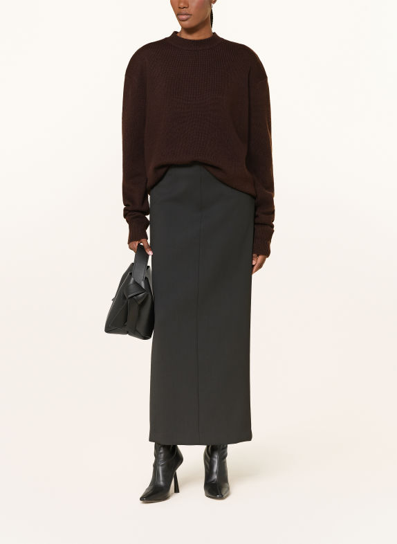 The Frankie Shop Pullover RAFAELA aus Merinowolle DUNKELBRAUN
