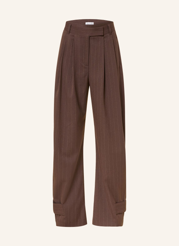 MRS & HUGS Wide-leg trousers BROWN / BEIGE