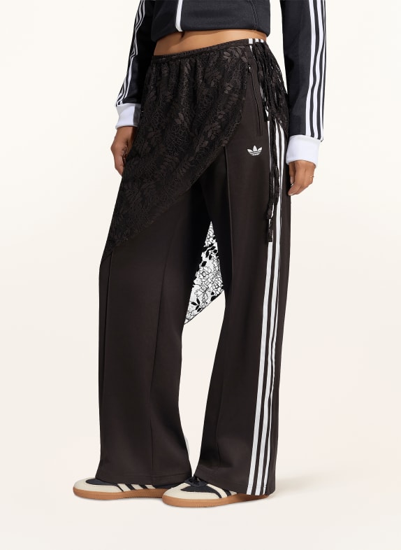 adidas Originals Tack Pants 2IN1 FIREBIRD mit Spitze DUNKELBRAUN / WEISS