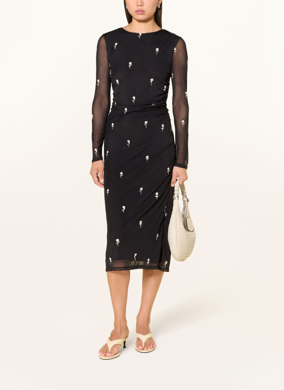 FABIENNE CHAPOT ASHLEY Mesh Dress BLACK / WHITE