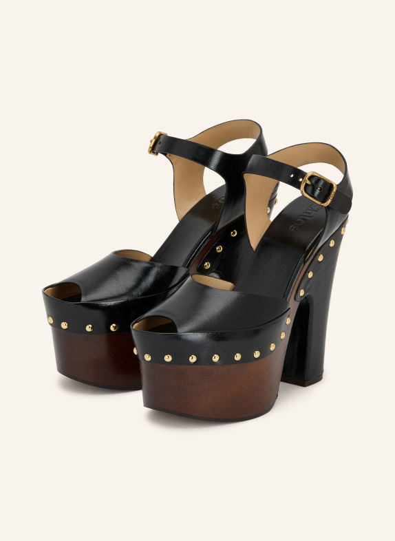Chloé MERET-sandaler med plateau og nitter 001 BLACK