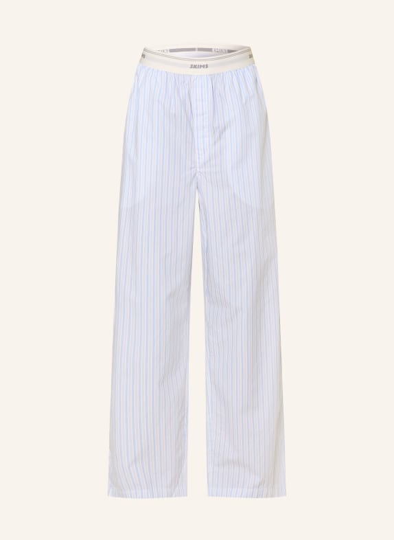 SKIMS Spací kalhoty COTTON POPLIN DOUBLE STRIPE