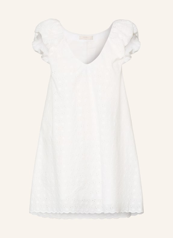 FAITHFULL THE BRAND Kleid CLEMENTINA aus Lochspitze WEISS