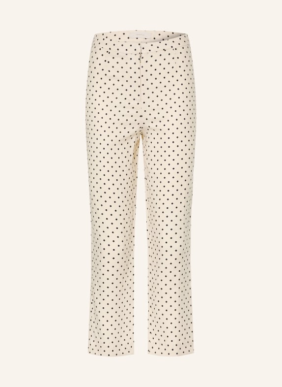 FAITHFULL THE BRAND 7/8 broek IRIA van linnen CRÈME / ZWART