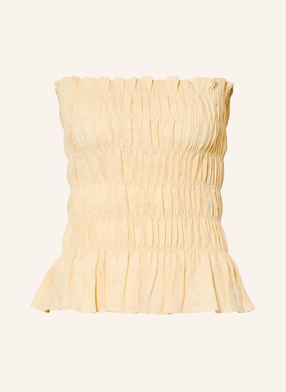 FAITHFULL THE BRAND Off-Shoulder-Top TIERA aus Leinen HELLGELB