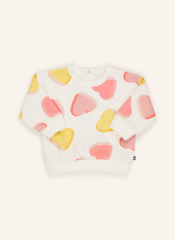 PETIT BATEAU Sweatshirt ÉCRU / ROUGE CLAIR / JAUNE