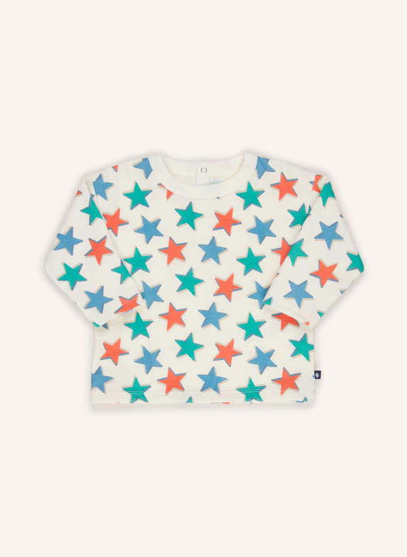 PETIT BATEAU Haut à manches longues CRÈME / ORANGE FONCÉ / BLEU