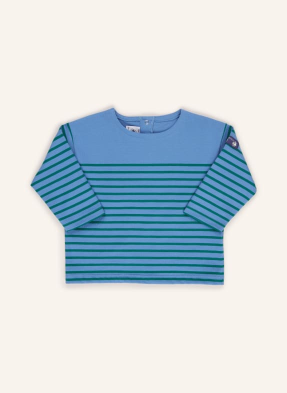 PETIT BATEAU Haut à manches longues BLEU / VERT