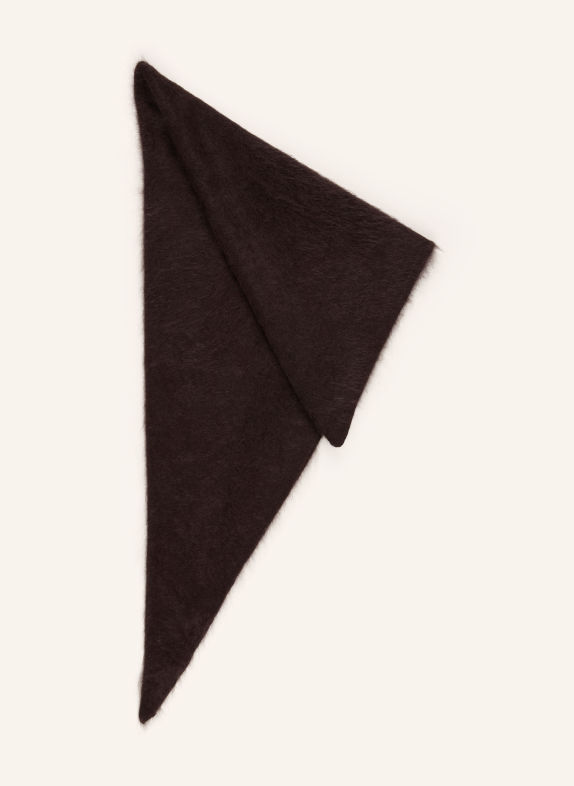 (THE MERCER) N.Y. Dreieckstuch aus Cashmere DUNKELBRAUN
