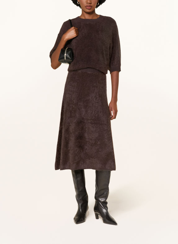 (THE MERCER) N.Y. Cashmere knit skirt DARK BROWN