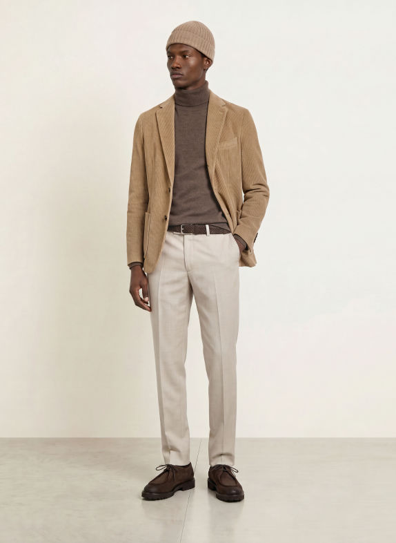CIRCOLO 1901 Corduroy colbert, slim fit BEIGE