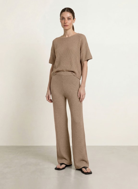 Juvia Gebreide broek YAMIE TAUPE