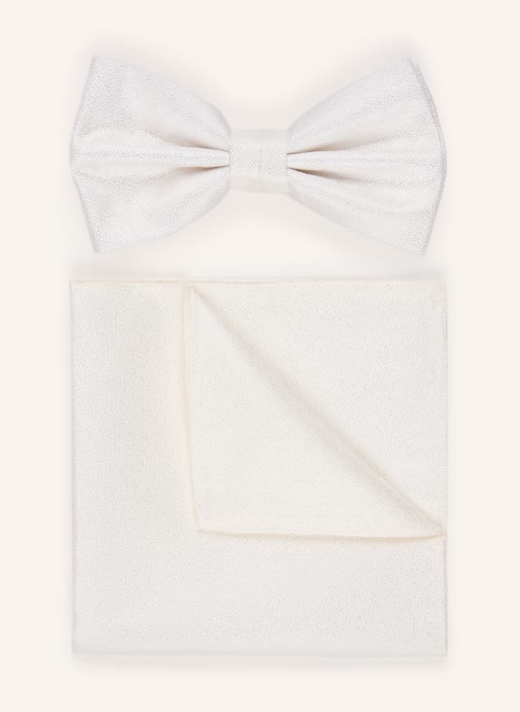 Sterlington Ensemble : nœud papillon et pochette de costume BLANC