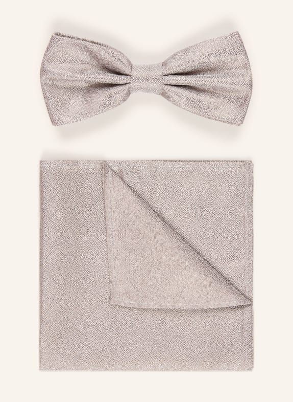 Sterlington Ensemble : nœud papillon et pochette de costume BEIGE
