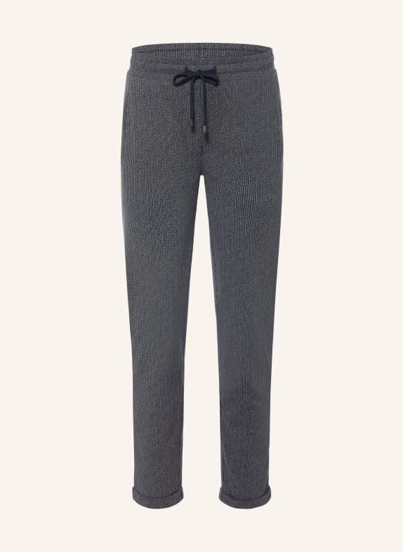Juvia 7/8-Hose MARGIE im Jogging-Stil DUNKELBLAU / CREME