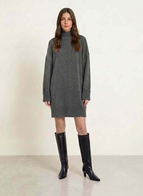 Juvia VENYA Knit Dress DARK GRAY