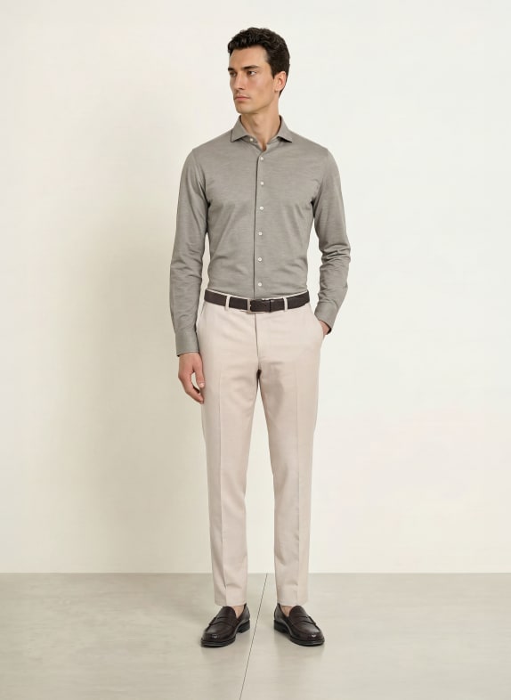 PROFUOMO Overhemd, slim fit DONKERGRIJS