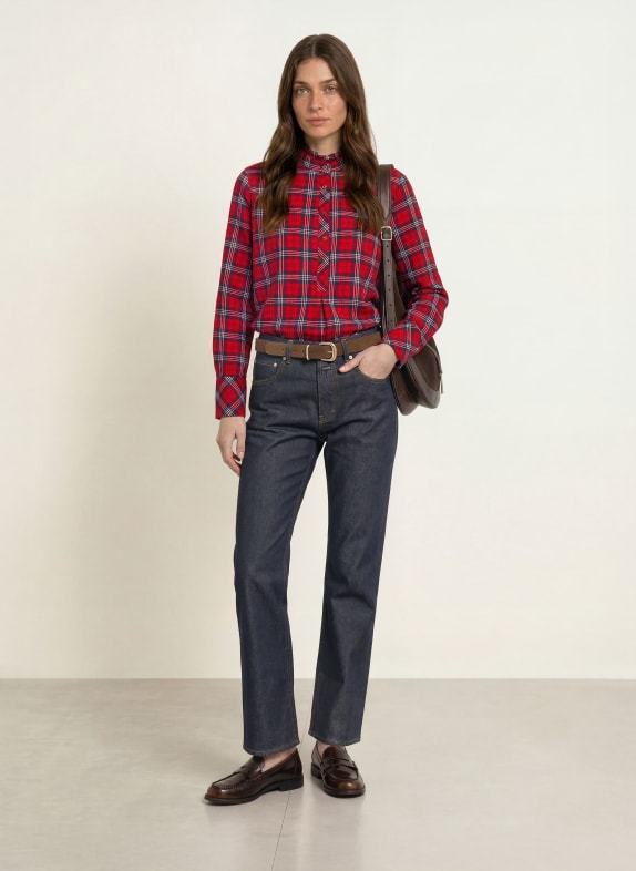 lilienfels Blouseshirt met ruches ROOD / GEEL / BLAUW