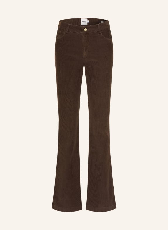 BRAX SHAKIRA Bootcut trousers in Corduroy DARK BROWN