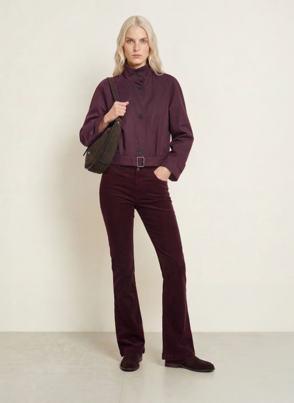 BRAX Bootcut broek SHAKIRA van corduroy DONKERPAARS