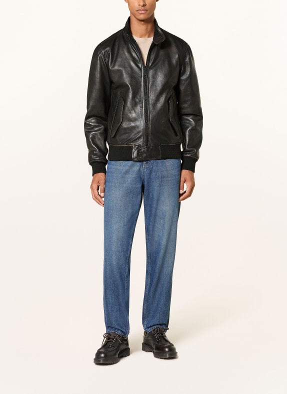 STRELLSON Lederblouson DUNKELBRAUN