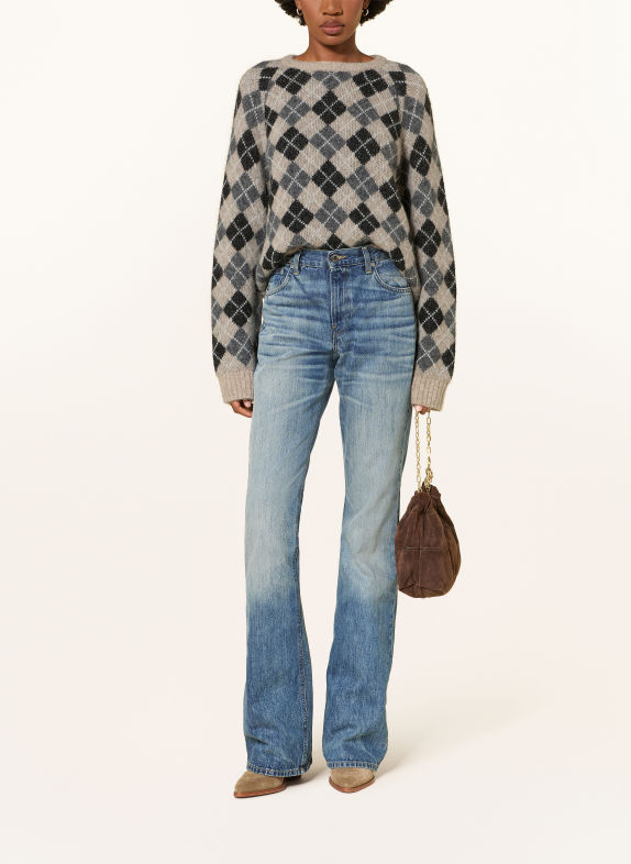 MRS & HUGS Alpaca Sweater BEIGE / GRAY / BLACK