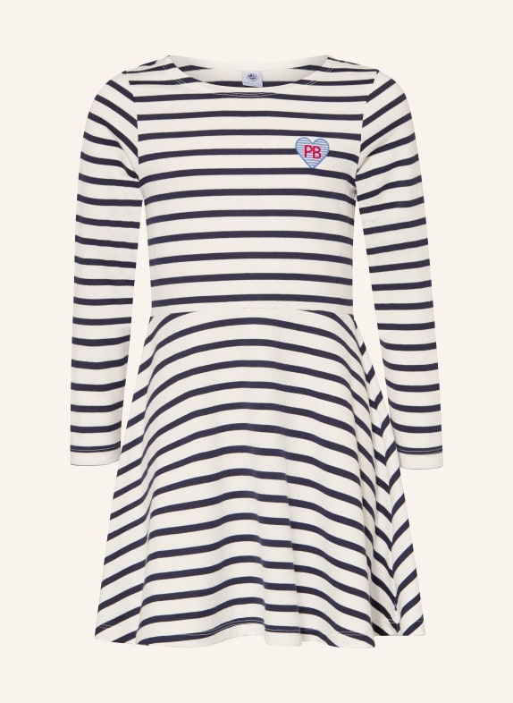 PETIT BATEAU Kleid WEISS / ROT / DUNKELBLAU