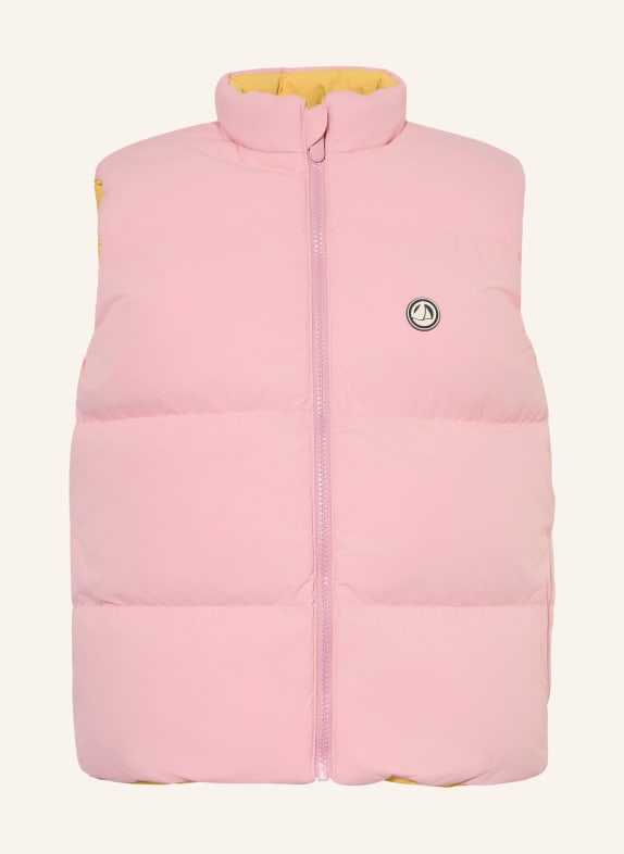 PETIT BATEAU Steppweste zum Wenden ROSA / GELB