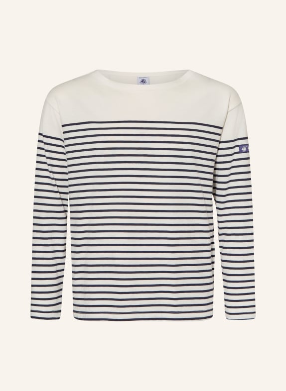 PETIT BATEAU Longsleeve DUNKELBLAU / WEISS