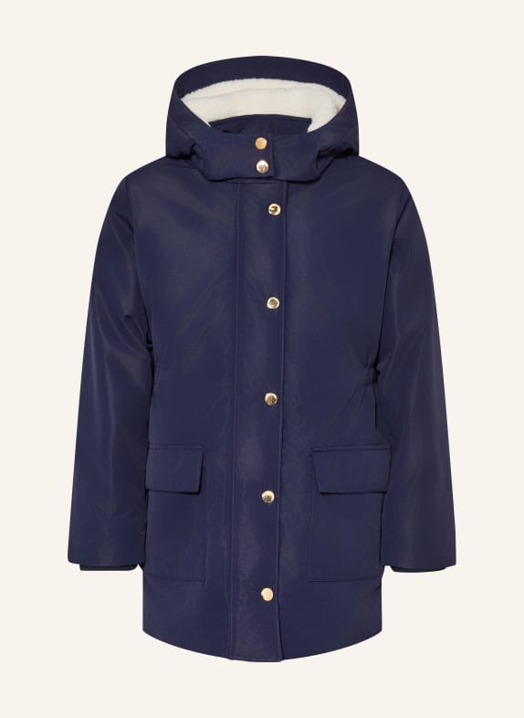PETIT BATEAU Parka with detachable hood DARK BLUE