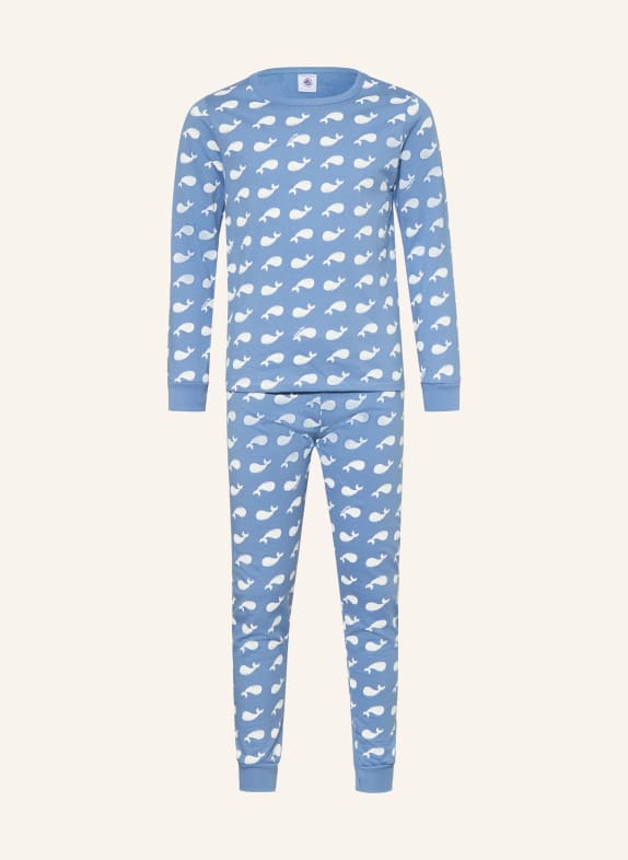 PETIT BATEAU Pyjama BLAUWGRIJS / WIT