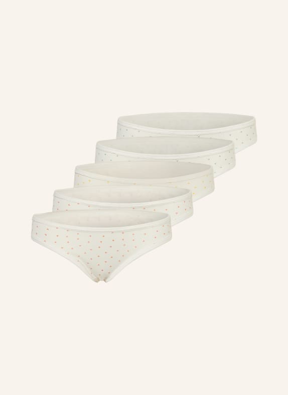 PETIT BATEAU 5-pack of Slips WHITE / ORANGE / YELLOW