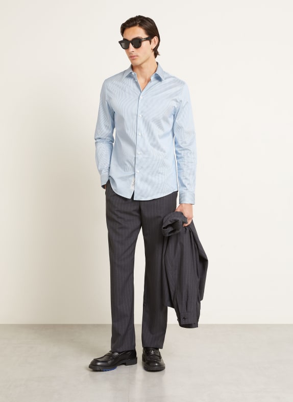 BURBERRY Overhemd, slim fit BLAUW / WIT