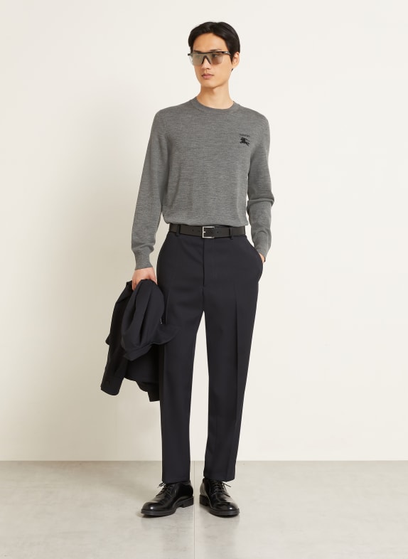 BURBERRY Svetry EASTON TMAVĚ ŠEDÁ
