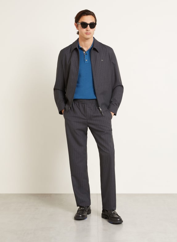 BURBERRY Tricou polo din tricot MARCUS Classic Fit ALBASTRU