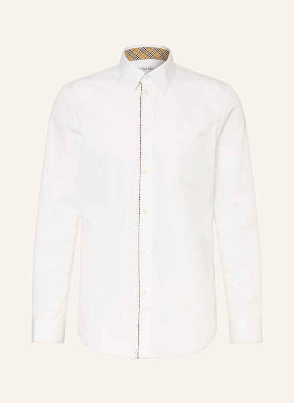 BURBERRY Classic Fit Shirt WHITE / CAMEL / BLACK