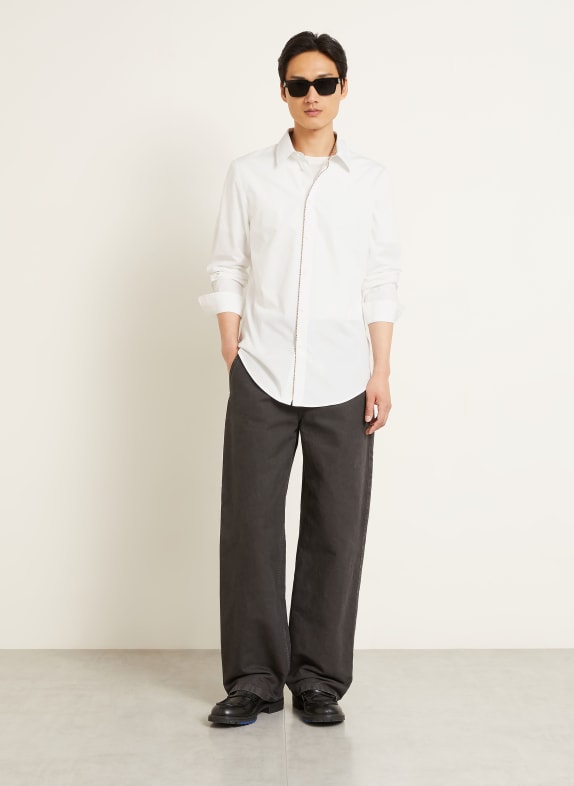 BURBERRY Košile Classic Fit BÍLÁ / VELBLOUDÍ / ČERNÁ