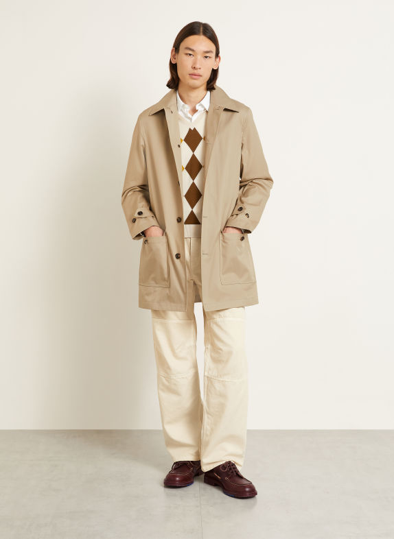 BURBERRY Trenčkot MEADOWBANK SVĚTLE HNĚDÁ
