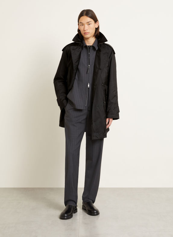 BURBERRY Trenčkot LEADENHAM ČERNÁ