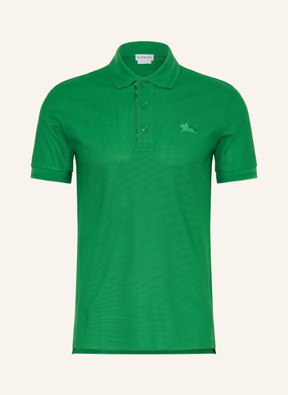 BURBERRY EDDIE Slim Fit Piqué polo shirt GREEN