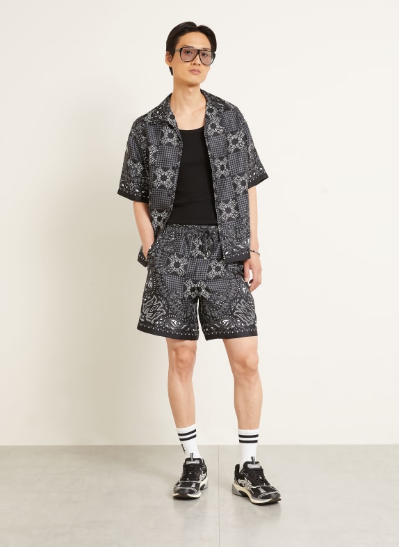 AMIRI Zijden shorts ZWART / GRIJS / WIT