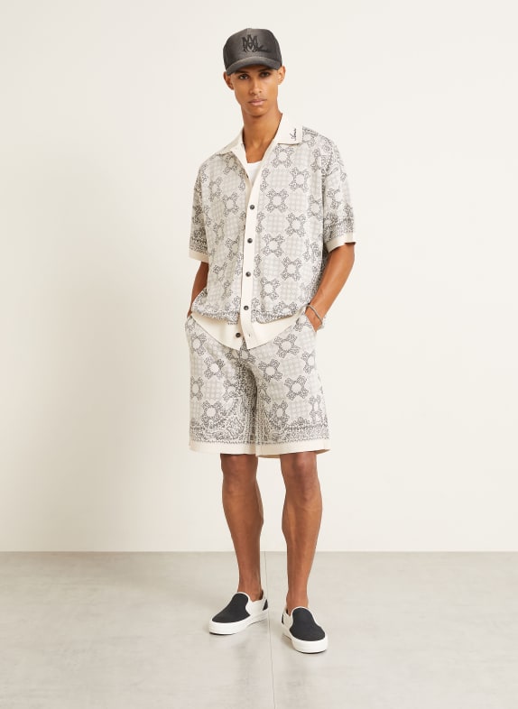 AMIRI Gebreide shorts CRÈME / DONKERGRIJS / GRIJS