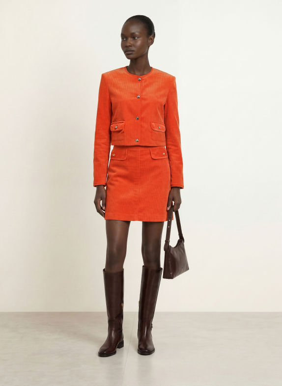 MARC CAIN Corduroyrok 484 tigerlily