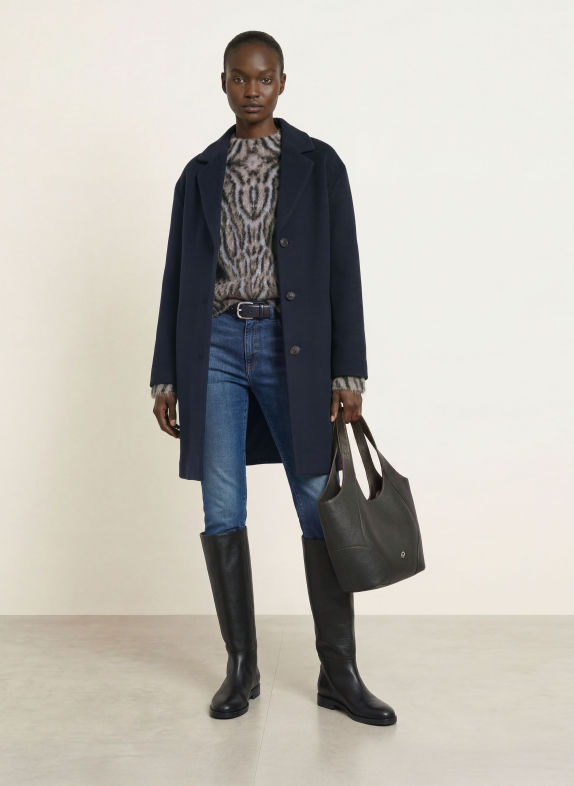 MARC CAIN Wollmantel 394 navy