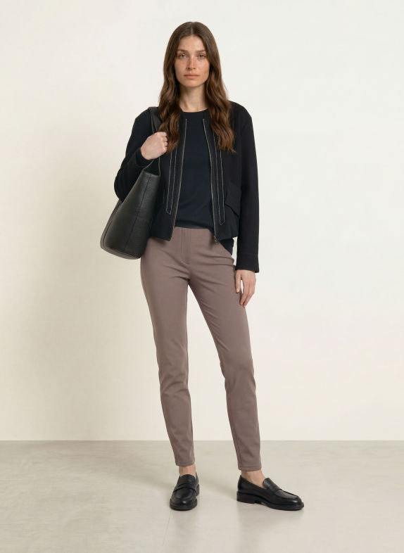 MARC CAIN Spodnie SIENA 697 seal brown