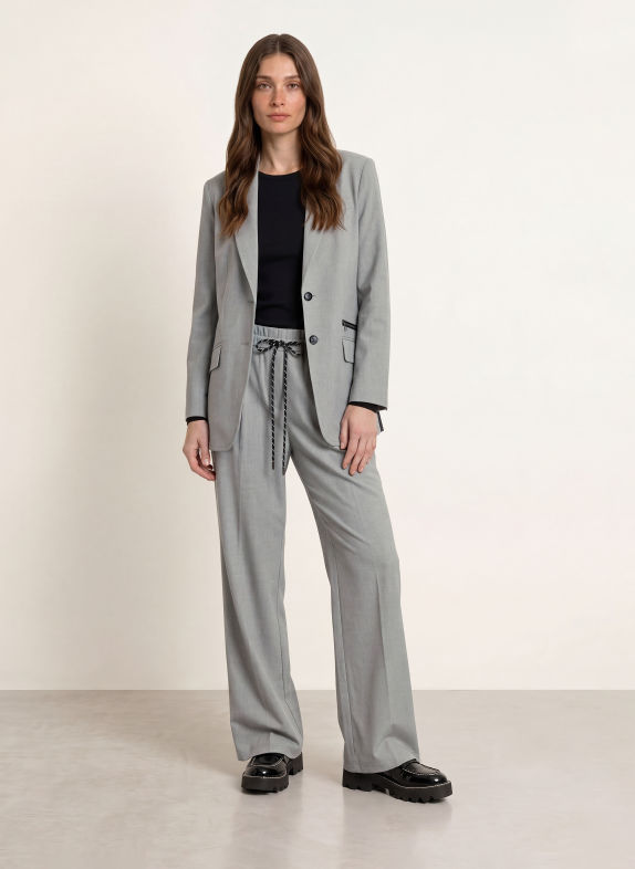 MARC CAIN Blazer cu dungi din galon 820 GREY