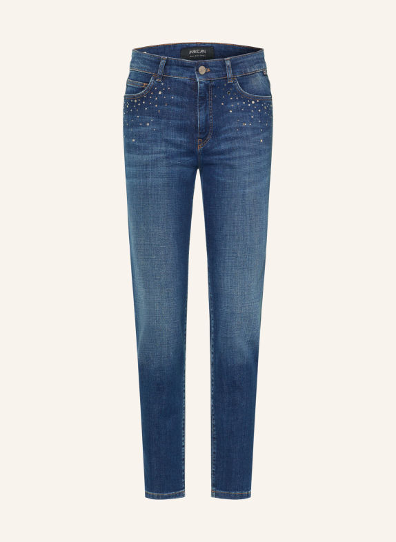 MARC CAIN Jean skinny SILEA avec strass 357 vintage indigo