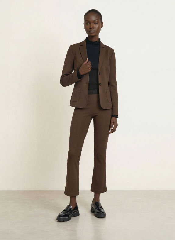 MARC CAIN Bootcut broek FREDERICA 699 dark wood